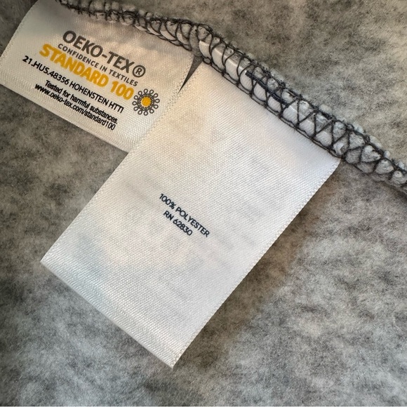 Lands’ End Women's One Button Blazer Jacket Chevron Fleece 2X - Picture 8 of 8